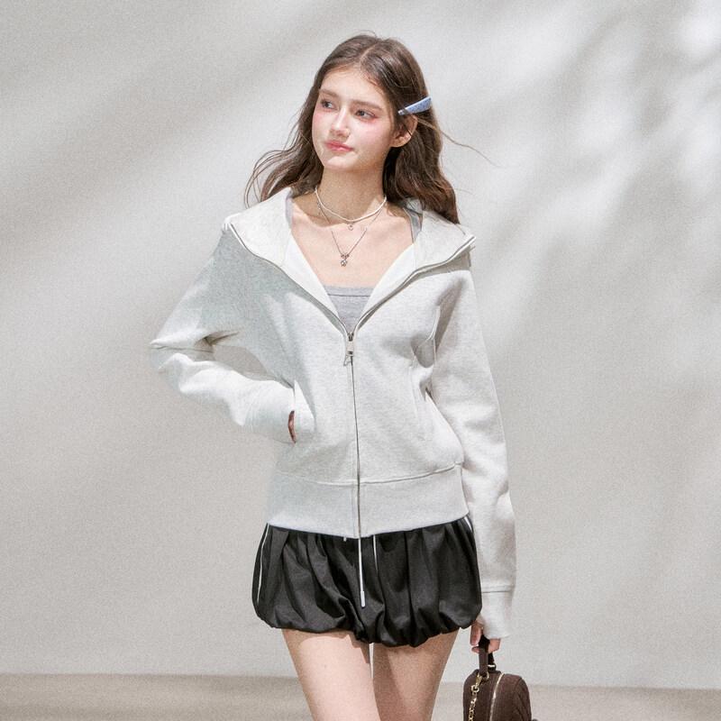 Women's Slim Fit Air Layer Hooded Zip-Up Sweatshirt