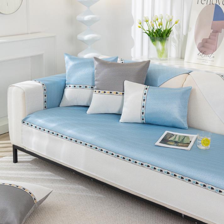 Ice Silk Sofa Cushion Summer Non-slip Mat Seat Cushion New Simple Modern Sofa Cover Backrest Cover Cloth Towel