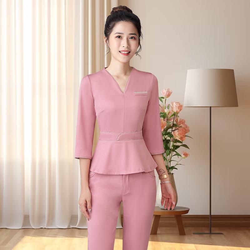 Women's Summer Professional Beautician Attire for Salon & Medical Aesthetics