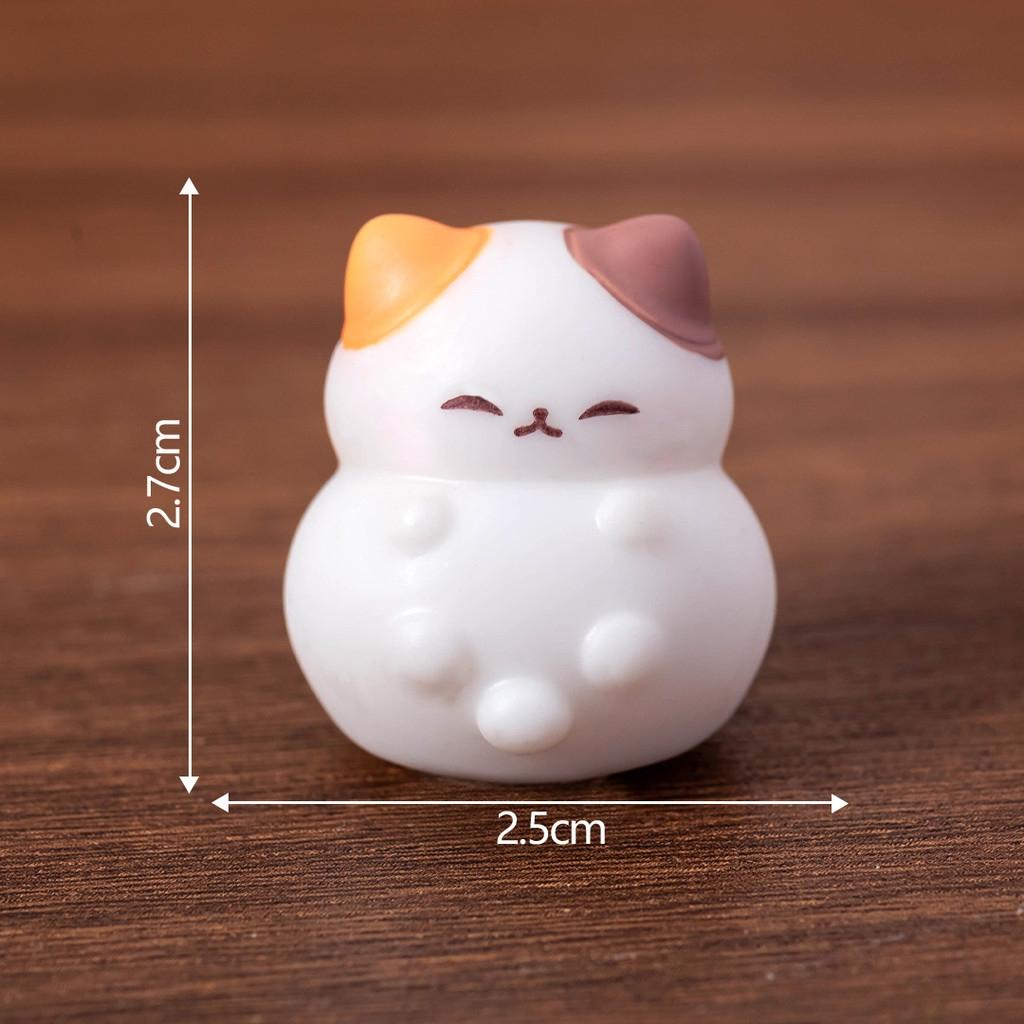 4Pcs/set Cartoon Cat Animal Miniatures Mini Figurine Resin Ornaments Fairy Garden Decoration Micro Landscape