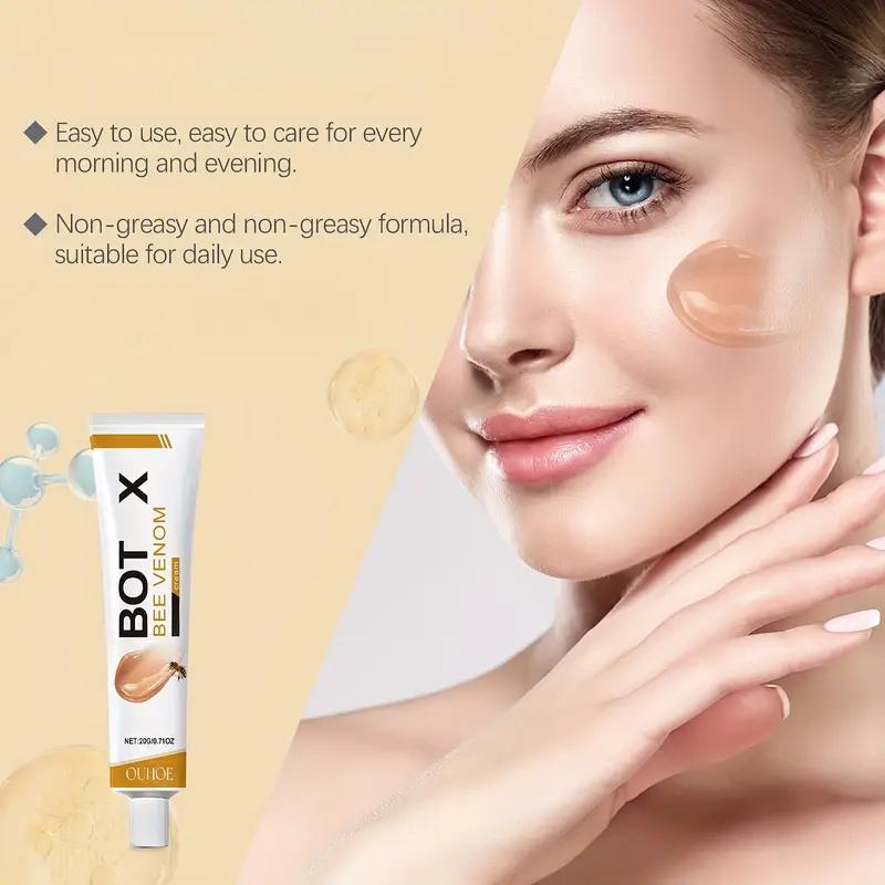 Crème Visage Anti-âge au Venin d'Abeille Anti-rides Lifting du Cou Raffermissante Hydratante Adoucissante Blanchissante pour la Peau