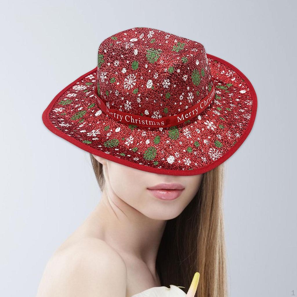 Christmas Cowboy Hat Hats for Carnival Holiday Role Play