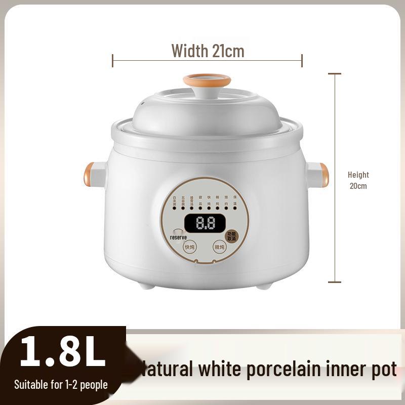 Porridge & Soup Stewing Electric Purple Clay Pot - Multifunctional Ceramic Health Cooker
