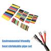 164 Pieces Heat Shrink Tube Polyolefin Crafts Insulation Cable Sleeve Shrinkable Electrical Connection Wire Wrapping Kit