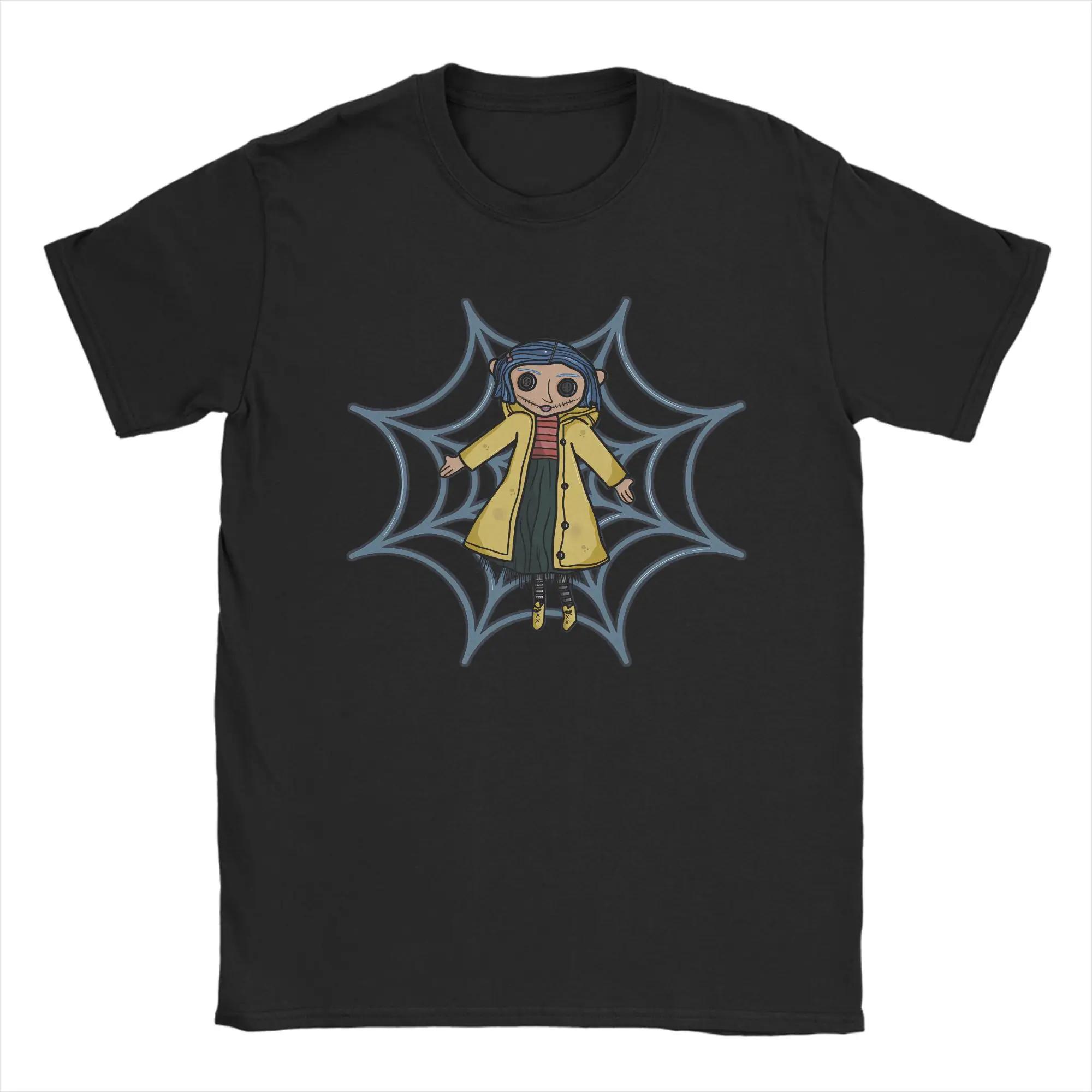 Funny Spiderweb Graphic Unisexs Cotton Tshirt Horror Cartoon Oneck Short Sleeve Tee S