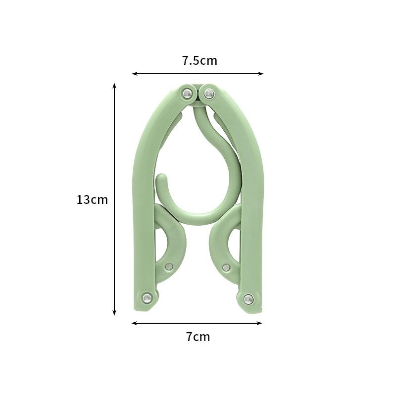 Foldable Clothes Hanger Anti Slip Clips Compact Space Saver Rack for Travel Camping Home Student Dorm
