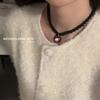 Cute Cute Apple Love Dachshund Dog Woven Color Rope Long Necklace Femininity Versatile Neck Chain Sweater Chain
