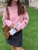 2025 Autumn/Winter European Style High-Neck 100% Pure Wool Rolled Edge Sweater for Women - Thick, Loose, and Cozy Base Layer.