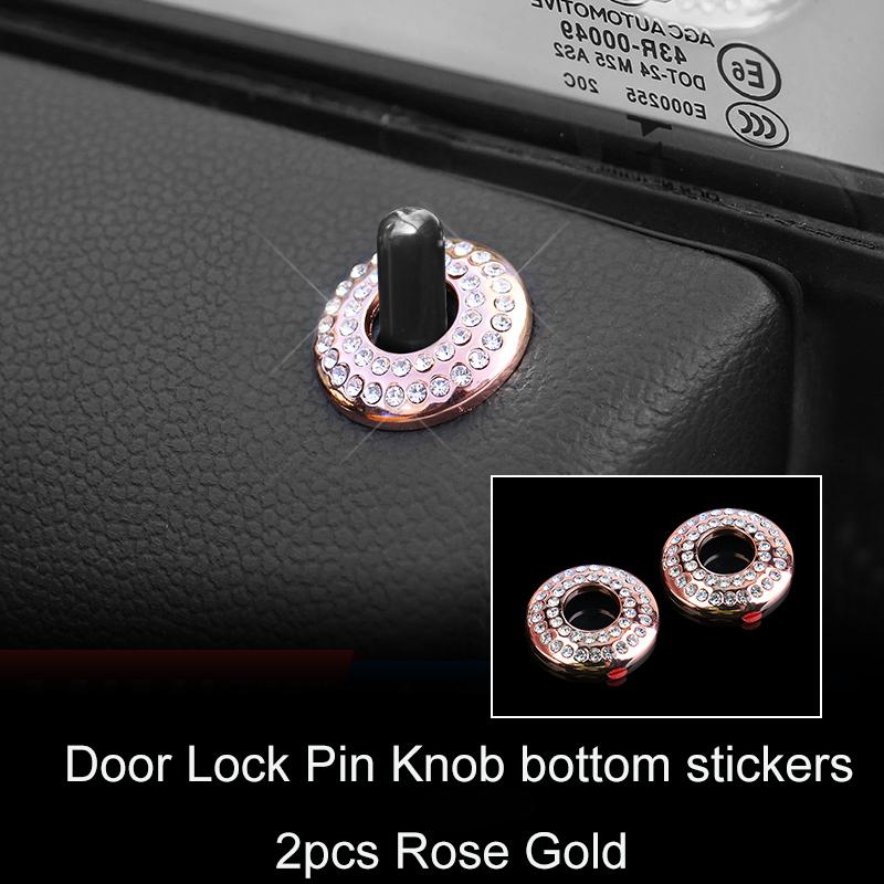 

Интерьер автомобиля кольцо с бриллиантами наклейка украшение блестящий декор блестящие аксессуары для девочек для Mini Cooper F54 F55 F56 F60 Lock pin ring Gold