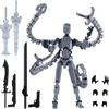3D Baskılı T13 Aksiyon Figürü Çok Eklemli Hareketli Titan 13 Şanslı Kukla Nova Robot Aksiyon Figürü Hediyeleri