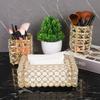 Nordic Luxury Tissue Box Metal Decoration High-end Crystal Napkin Case Rectangular Convenient Toilet Paper Case Bathroom