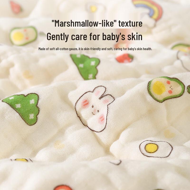 Oeny 6-lagige Lyocell-Gaze Baby Winterdecke - Frucht Hase