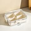 Portable Sectioned Snack Tray. Four-sided Snap-lock  with a Sealed Lid. Suitable for Refrigerator and Kitchen Food Storage and Organization