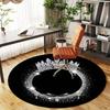1PC Crown Sparkle Office Round Area Rug, Under Office Chairs Bedroom Living Room Home Decor,Carpet for Office, -1110290