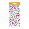 Autocollants - GLOBAL GIFT - Papillons et fleurs - Réutilisables - Relief 3D - Multicolore
