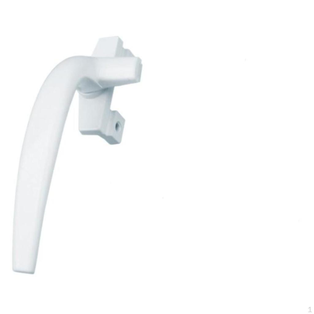Pane Handle, Aluminum Alloy Locking Sliding Door Pull, Security Silver Gray 38Left