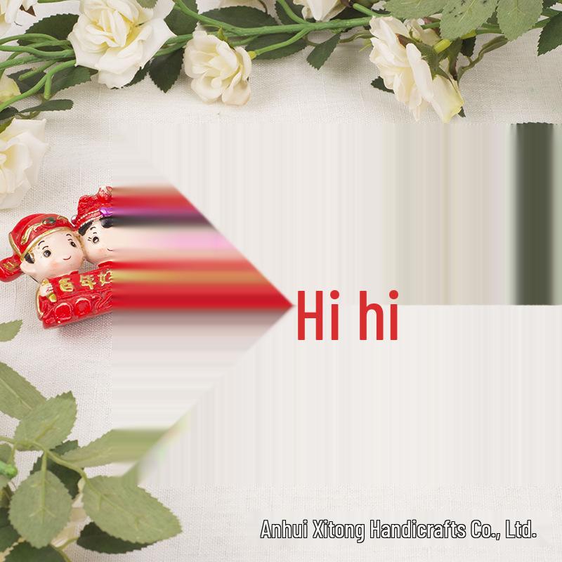 3D Double Happiness Wooden Wedding Magnet Ornament - Chinese Style Gift