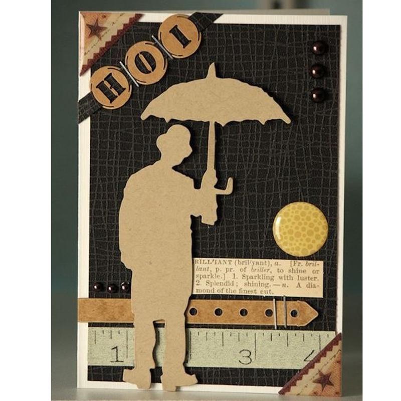 METAL CUTTING DIES Umbrella Men's Back DIY Scrapbooking Paper Craft Emboss Knife Mould