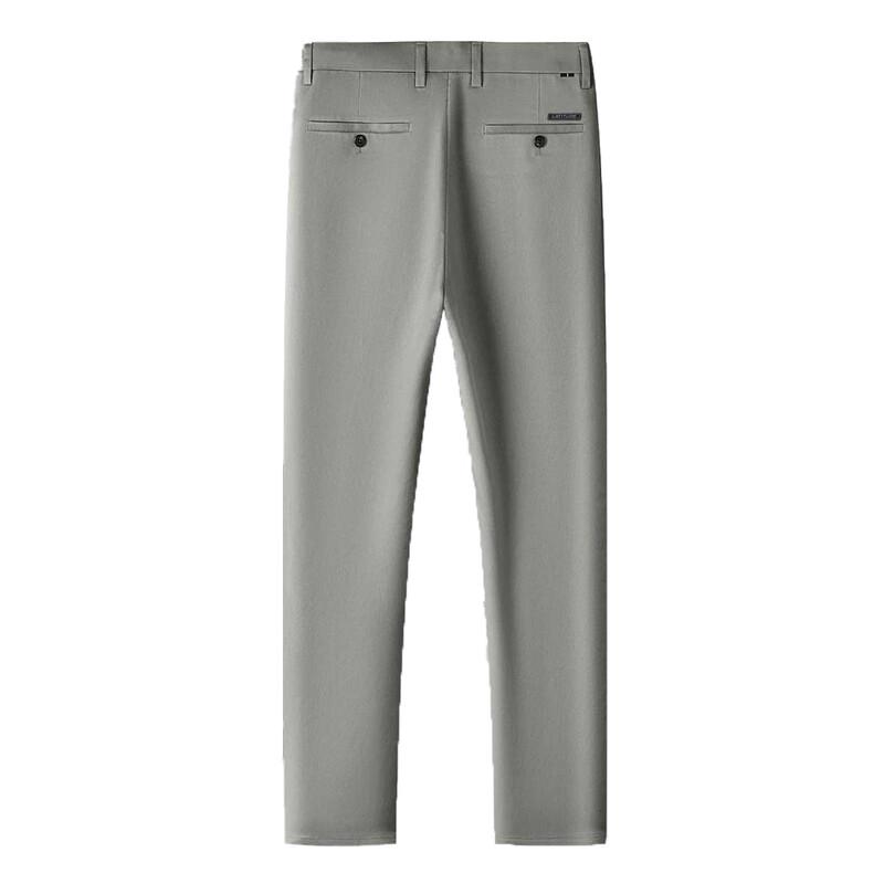 MONTAGUT Men's Mulberry Silk Blend Breathable Ice-Cool Straight-Leg Casual Pants