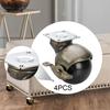 4 Pack Ball Caster Antique Brass Vintage Universal Sturdy Swivel Plate Wheels for Display