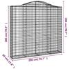 VidaXL 2x Arched Gabion Baskets Arched Gabion Cages Gabion Walls Garden Fences Terrace Outdoor 3145514