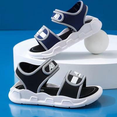 Verão meninos moda antiderrapante sandálias casuais ao ar livre meninos sapatos de praia crianças andando sapatos grandes
