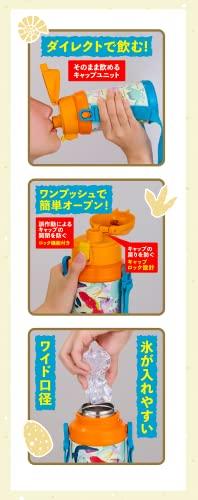 Dinosaur Water Bottle, Stainless Steel Thermos (600ml)