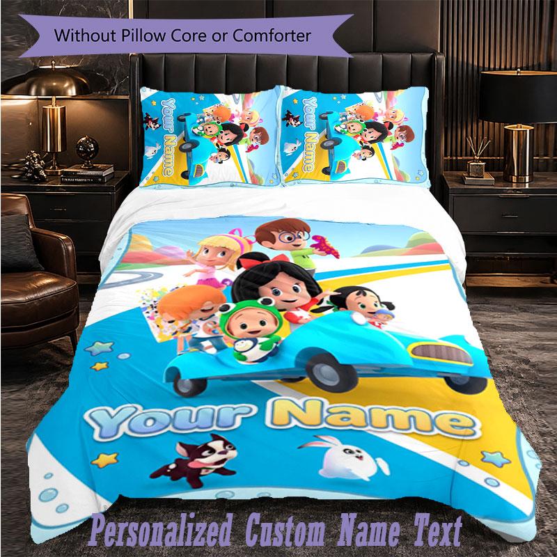 Personalized 3Pcs Bedding SetCleo & Cuquín Custom Text Duvet Cover Pillowcase Set Bedroom Gift