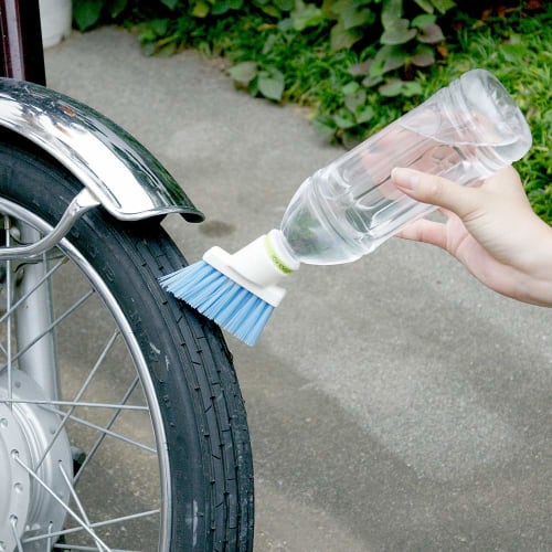 Azuma Cleaning Brush for Pet Corners, 8cm Wide, 7.3cm Long, Simply Attach To a Plastic Bottle, AZ745