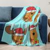 TU Lion Christmas Blanket Cute Animal Throw Cozy Kids Gift Festive Holiday Decor Soft Warm Bedspread Home Decoration Gift