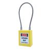 QVAND 90mm Safety LOTO Locks with Different Steel Cable Buckles Nylon Bodies Multiple Colors for Padlock Locking