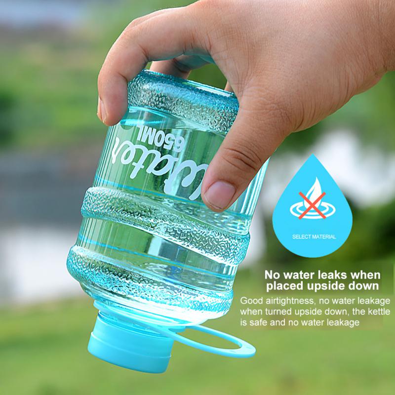 Portable Water Bottle Bucket Plastic Bottle Outdoor Sport Drinking Water Bottles Portable Student Cup Gym Hiking Cups