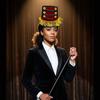 Gold Fringe Black Circus Hat Tasseled Design Ringmaster Top Hat  Cosplay Events