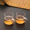 100ml 12pcs Set Chinese Style Water Cup with Handle Tea Tasting Cup Transparent Kung Fu Tea Mug Suitable for Family Gatherings