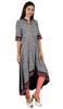 Bimba Womens Asymmetrical Kurta Long Kurti Mandarin Collar Chic Fashion Dress Designer Custom