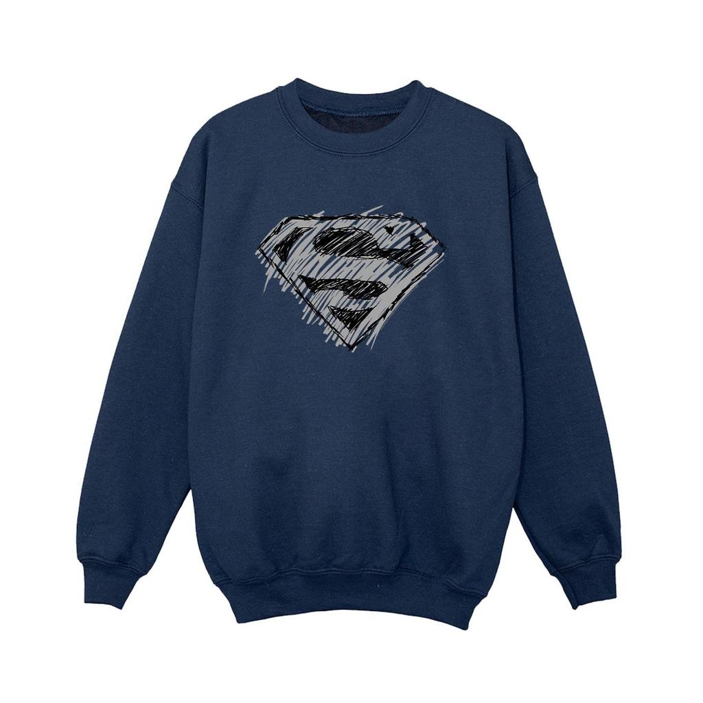 DC Comics Boys Superman Logo Sketch Sweatshirt