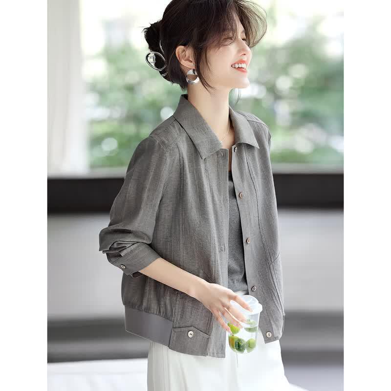 XWI Women s Lightweight Polo Collar Shirt Jacket XL