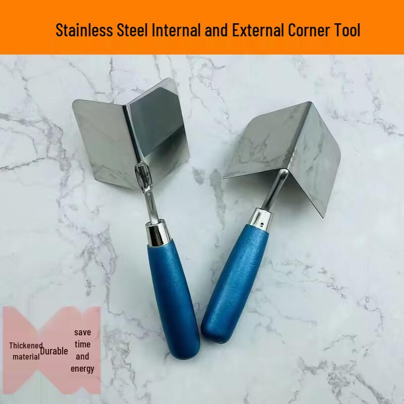 Stainless Steel and Plastic Putty Scraper for Inner and Outer Wall Corners