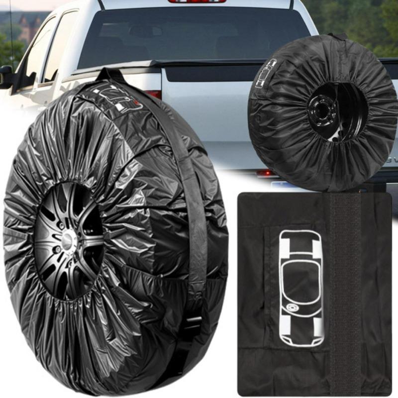 Universal Car Cover Storage Bag Large Waterproof Dustproof Foldable Pouch with Handle for Truck SUV Tire Cover Garage Storage