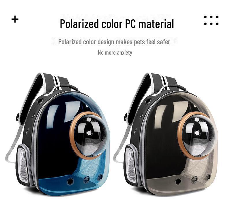 Breathable Transparent Cat Backpack: Spacious, Panoramic Capsule Design for Comfortable Outings - Dual Carry Options