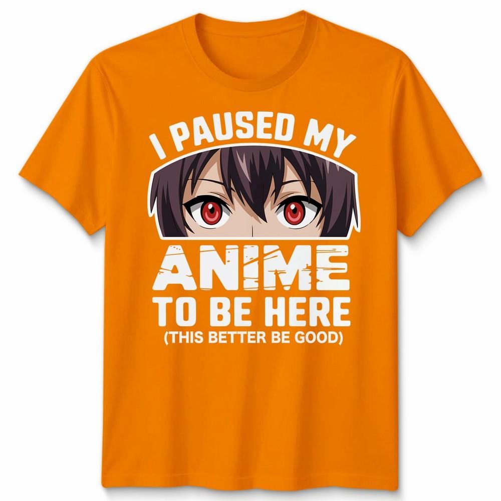 Ich habe meinen Anime- Unisex-T-Shirt angehalten, um hier zu sein Japan Kawaii Grafik-T-Shirt