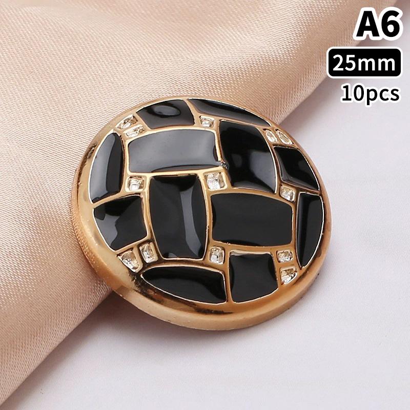 10 Stück 18/21/25mm Blume Perle Gold Kunststoff Schaft Knöpfe für Damen Bekleidung Jacke Pullover Nähzubehör Scrapbooking