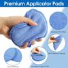 10 Pack Wax Applicator Pads, Microfiber Applicator Pad With Finger Pocket, Foam Car Wax Applicator Pad For Car Cleaning And Polishing (Blue)