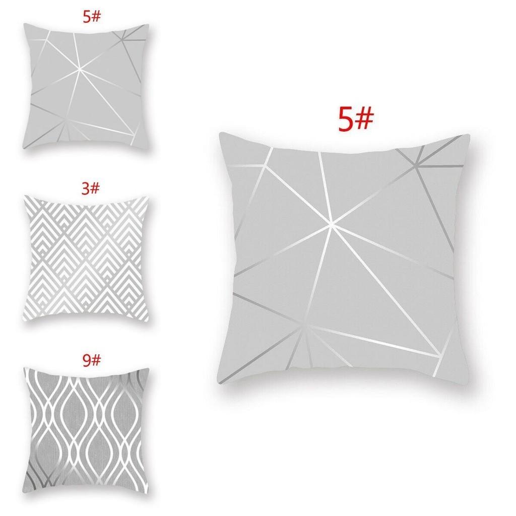 Soft Silver Gray Geometric Pillowcase For A Cozy And Stylish Home Decor