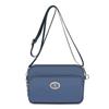 Borsa piccola da donna, borsa a tracolla, in nylon, quadrata, multitasche, tinta unita
