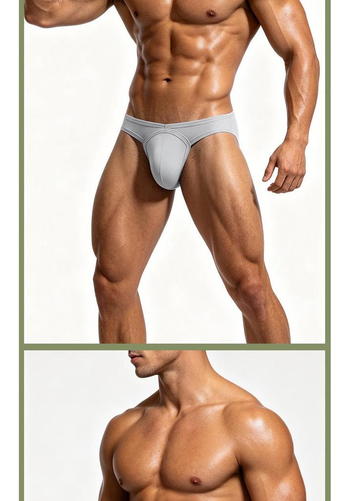Men's Low-Rise Bamboo Triangle Underwear - Breathable, Skin-Friendly, All-Season Sportswear