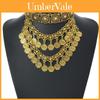 Vintage Bohemian Coin Tassel Necklace With Gold Silver Finish For Women And Men