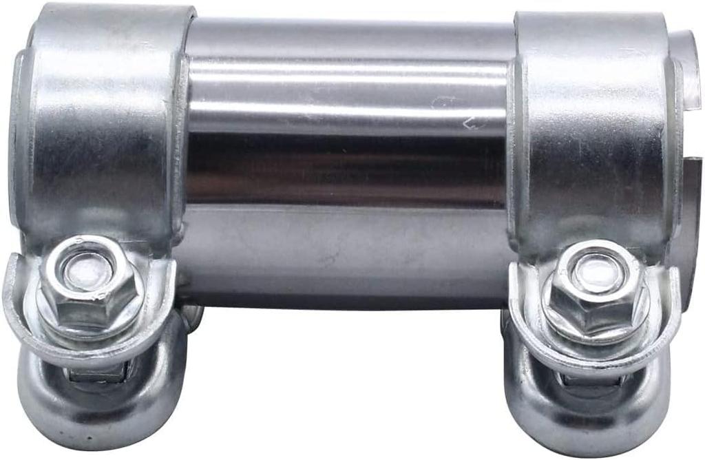 SHLPDFM Stainless Steel Muffler Band, Inner Diameter 55mm, Exhaust Connection