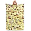 Super Soft Pompompurin Throw Blanket Premium Fleece Flannel Lightweight  Bed Blanket Cozy Warm Bedspread All Season Use