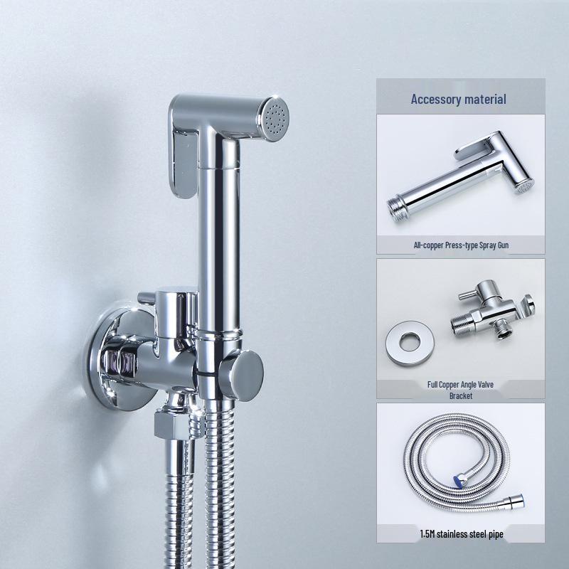 Набор медного биде-спрея с клапаном смыва из нержавеющей стали
